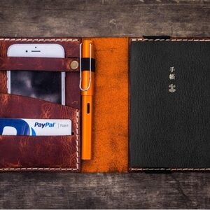 VGUC Galen Leather Hobonichi Techo (A6) Planner Cover - Crazy Horse Orange